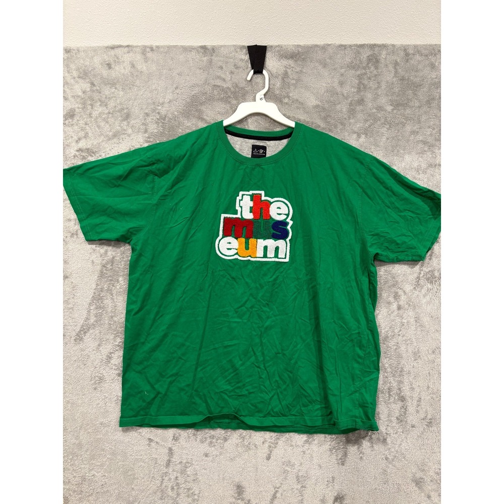 The Museum DC T Shirt Mens 3XL Green Chenille Logo Streetwear Fashion Is Art